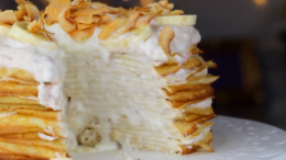 Kókuszkrém palacsintába