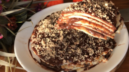 Rakott palacsinta diós lekváros