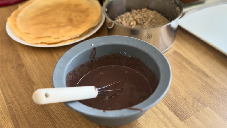 Csokiöntet gundel palacsintára